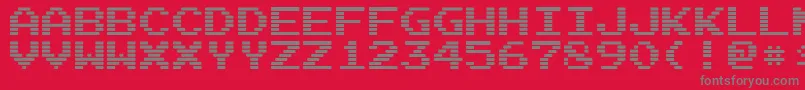 フォントArcadeI – 赤い背景に灰色の文字