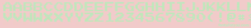 ArcadeI Font – Green Fonts on Pink Background