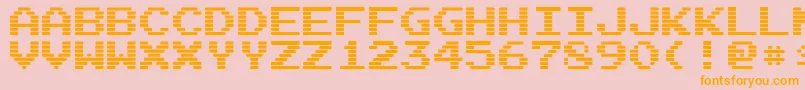 ArcadeI Font – Orange Fonts on Pink Background