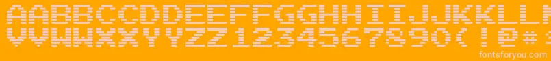 ArcadeI Font – Pink Fonts on Orange Background