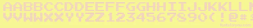 fuente ArcadeI – Fuentes Rosadas Sobre Fondo Amarillo