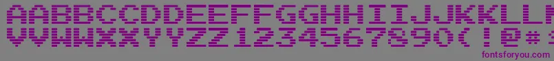 ArcadeI Font – Purple Fonts on Gray Background