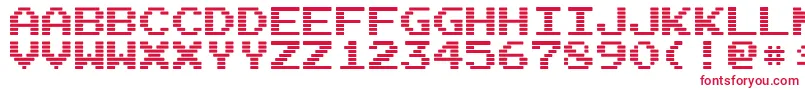 ArcadeI Font – Red Fonts on White Background