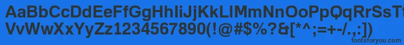 FamiliarProBold Font – Black Fonts on Blue Background