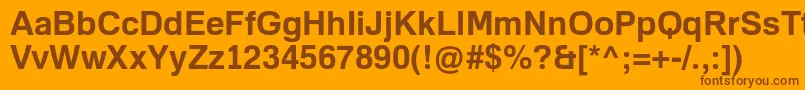FamiliarProBold Font – Brown Fonts on Orange Background