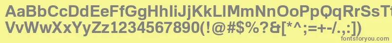 FamiliarProBold Font – Gray Fonts on Yellow Background