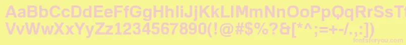 FamiliarProBold Font – Pink Fonts on Yellow Background