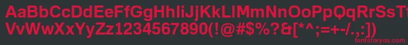 FamiliarProBold Font – Red Fonts on Black Background