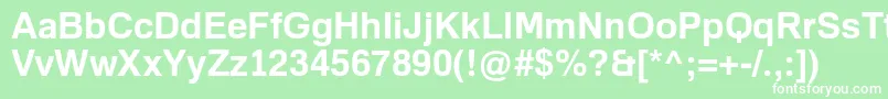 FamiliarProBold Font – White Fonts on Green Background