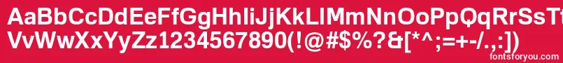 Шрифт FamiliarProBold – белые шрифты на красном фоне
