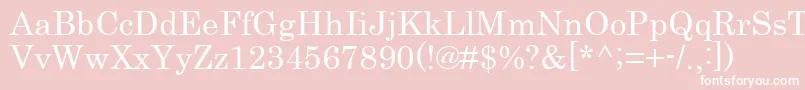Century Font – White Fonts on Pink Background