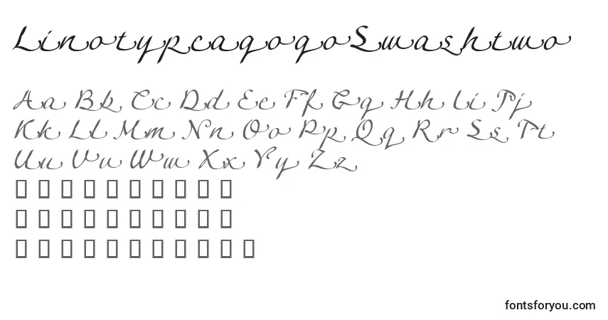 Police LinotypeagogoSwashtwo - Alphabet, Chiffres, Caractères Spéciaux