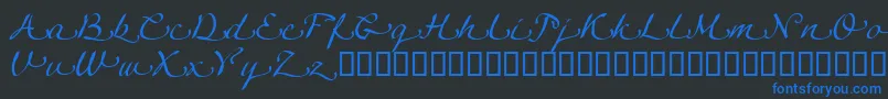 LinotypeagogoSwashtwo Font – Blue Fonts on Black Background