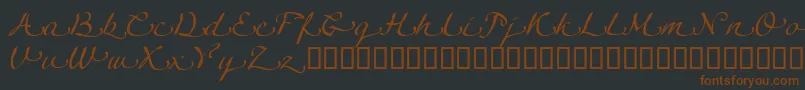 LinotypeagogoSwashtwo Font – Brown Fonts on Black Background
