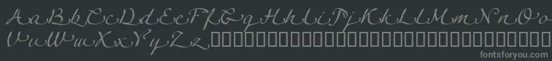 LinotypeagogoSwashtwo Font – Gray Fonts on Black Background