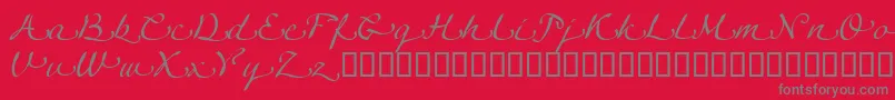 LinotypeagogoSwashtwo Font – Gray Fonts on Red Background