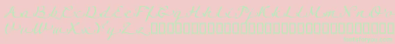 LinotypeagogoSwashtwo Font – Green Fonts on Pink Background