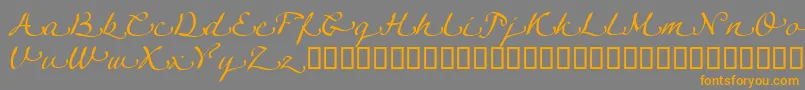 Police LinotypeagogoSwashtwo – polices orange sur fond gris