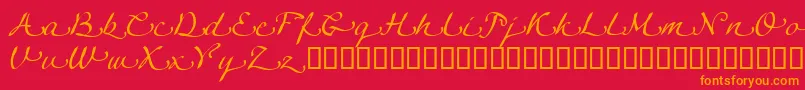 LinotypeagogoSwashtwo Font – Orange Fonts on Red Background