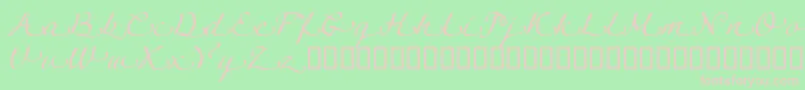 LinotypeagogoSwashtwo Font – Pink Fonts on Green Background