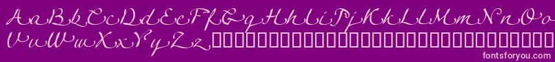 LinotypeagogoSwashtwo Font – Pink Fonts on Purple Background