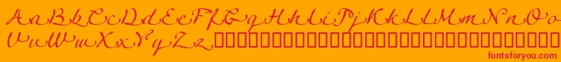 LinotypeagogoSwashtwo Font – Red Fonts on Orange Background
