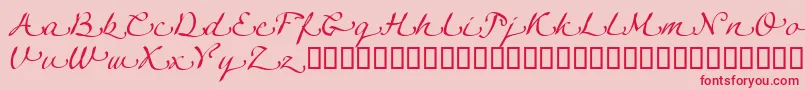 LinotypeagogoSwashtwo Font – Red Fonts on Pink Background