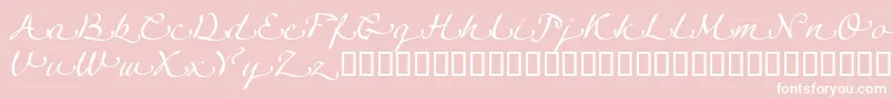LinotypeagogoSwashtwo-Schriftart – Weiße Schriften auf rosa Hintergrund