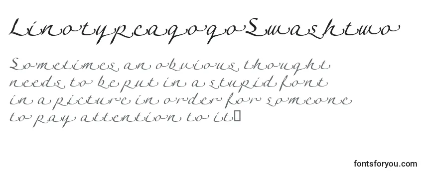 Review of the LinotypeagogoSwashtwo Font