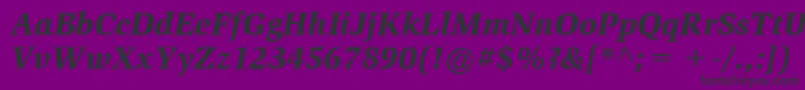 ItcSlimbachLtBlackItalic Font – Black Fonts on Purple Background