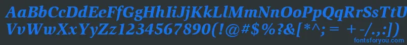 ItcSlimbachLtBlackItalic Font – Blue Fonts on Black Background