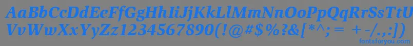 ItcSlimbachLtBlackItalic Font – Blue Fonts on Gray Background