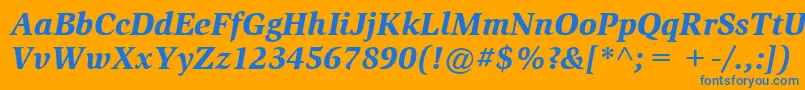 ItcSlimbachLtBlackItalic Font – Blue Fonts on Orange Background