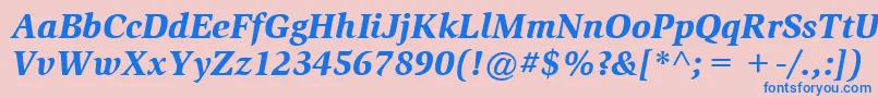 ItcSlimbachLtBlackItalic Font – Blue Fonts on Pink Background