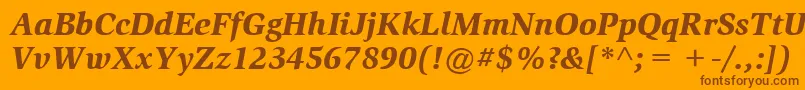 ItcSlimbachLtBlackItalic Font – Brown Fonts on Orange Background