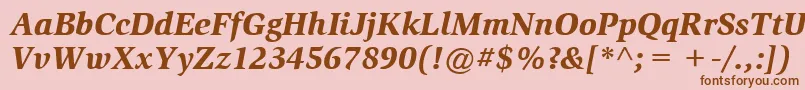 ItcSlimbachLtBlackItalic Font – Brown Fonts on Pink Background