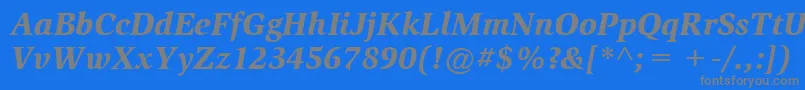 ItcSlimbachLtBlackItalic Font – Gray Fonts on Blue Background