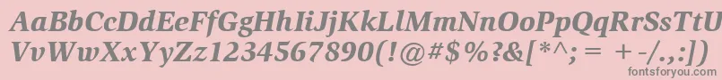 ItcSlimbachLtBlackItalic Font – Gray Fonts on Pink Background