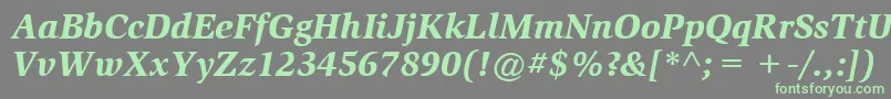 ItcSlimbachLtBlackItalic Font – Green Fonts on Gray Background