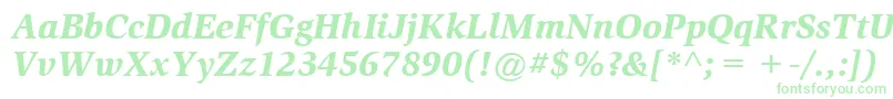 ItcSlimbachLtBlackItalic Font – Green Fonts on White Background