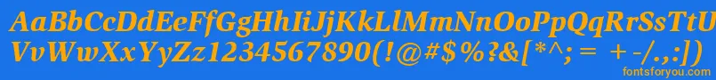ItcSlimbachLtBlackItalic Font – Orange Fonts on Blue Background