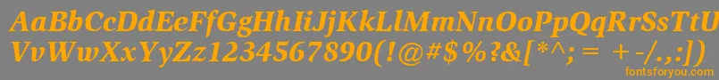 ItcSlimbachLtBlackItalic Font – Orange Fonts on Gray Background