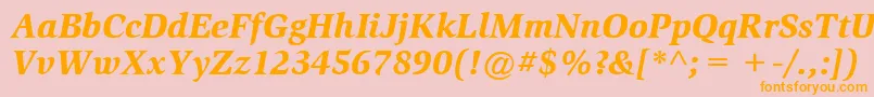 ItcSlimbachLtBlackItalic Font – Orange Fonts on Pink Background