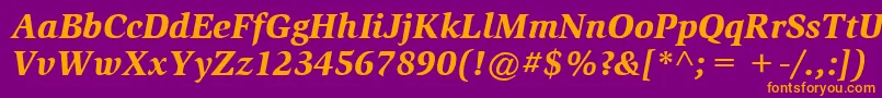 ItcSlimbachLtBlackItalic Font – Orange Fonts on Purple Background