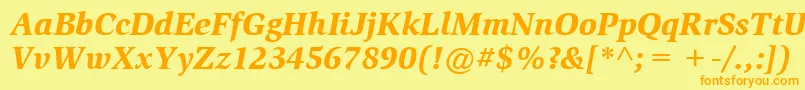 ItcSlimbachLtBlackItalic Font – Orange Fonts on Yellow Background