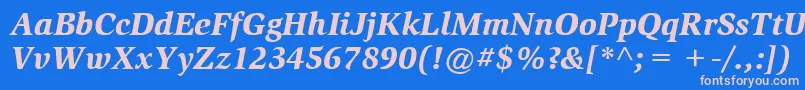 ItcSlimbachLtBlackItalic Font – Pink Fonts on Blue Background
