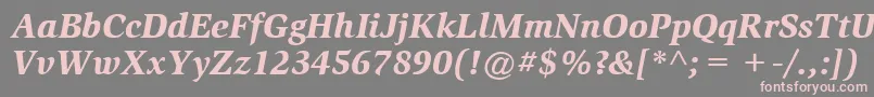 ItcSlimbachLtBlackItalic Font – Pink Fonts on Gray Background