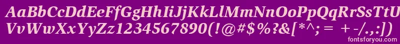 ItcSlimbachLtBlackItalic Font – Pink Fonts on Purple Background