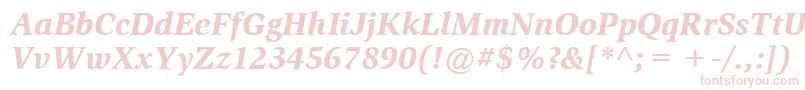 ItcSlimbachLtBlackItalic Font – Pink Fonts on White Background