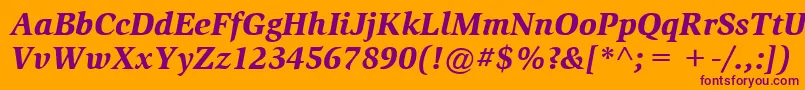 ItcSlimbachLtBlackItalic Font – Purple Fonts on Orange Background